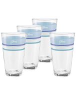 image shows Fiesta® 16oz Cooler Glasses (Set of 4) | Edgeline Coastal Blues  against a blank, white background