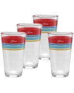 image shows Fiesta® 16oz Cooler Glasses (Set of 4) | Edgeline Vibrant  against a blank, white background