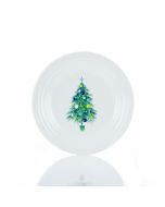 Fiesta® 9” Luncheon Plate | Blue Christmas Tree on White