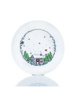 Fiesta® 10.5" Classic Rim Dinner Plate | Christmas Whimsy (White)