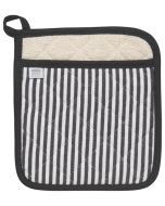 Now Designs Superior Cotton Pot Holder - Narrow Stripe Black (506963)