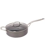 Swiss Diamond Hard Anodized Induction 3-Quart Nonstick Saute Pan with Glass Lid 