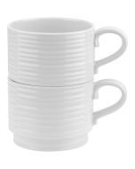 Portmeirion Sophie Conran 12oz Stacking Mugs (Set of 2) | White