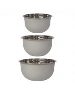 Now Designs Stainless Steel Mixing Bowls (Set of 3) | Matte Fog