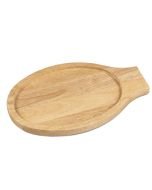 Browne Foodservice Oval Wooden Underliner for Cast Iron Fry Pan