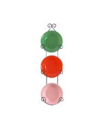 Tripar 3-Tier Economy Wall Plate Rack | Black
