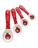 image shows Danica Jubilee Measuring Spoons (Set of 4) | Ladybugs  against a blank, white background