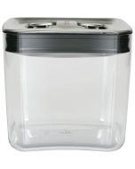 Click Clack 2-Quart Cube Pantry Canister | Stainless Steel