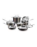 Cuisinart 11-Piece Black Stainless Cookware Set