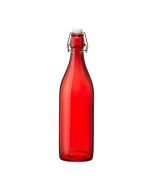 Bormioli Rocco Red Glass Bottle