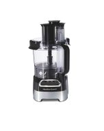 Hamilton Beach 10-Cup Stack & Snap Food Processor | Black & Stainless