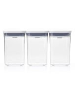 OXO POP 2.0 Small Square Short Container Set | 3-Piece