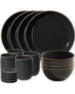 Corelle 12 Piece Stoneware Dinnerware Set (Pepper)