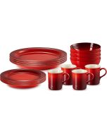 Le Creuset Vancouver 16-Piece Dinnerware Set | Cerise/Cherry Red