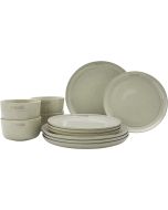 Staub 12-Piece Dinnerware Set- White Truffle 