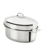 All-Clad Stainless Steel Covered Oval Roaster & Rack | 10 Qt.