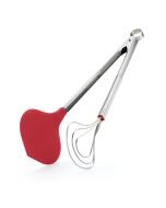 Cuisipro Steel and Silicone Fish Tongs - Red