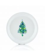 Fiesta® 9” Bistro Buffet Plate | Blue Christmas Tree on White