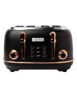 Haden Heritage 4-Slice Toaster in Black and Copper 