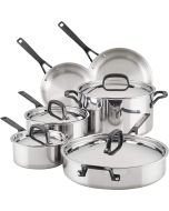 KitchenAid 5-Ply Stainless Steel Cookware Set | 10-Piece