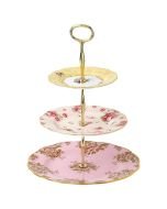 Royal Albert 100 Years 3-Tier Cake Stand (Bouquet, Rose Blush & Golden Rose)