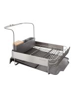 KitchenAid Full Stainless Steel Expandable Dish Rack | Vinyl Gray