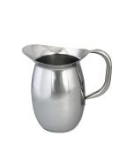 Browne Foodservice 99oz Metal Serving Pitcher with Ice Guard 