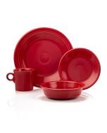 Fiesta 852326 Dinnerware Set (16 Pieces) in Scarlet Red from the Homer Laughlin China Company