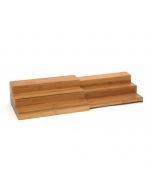 Lipper International Expandable Step Shelf | Bamboo - Expanded