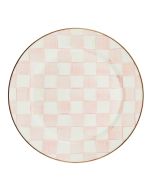 image shows MacKenzie-Childs Rosy Check 12" Charger/Plate against a blank, white background