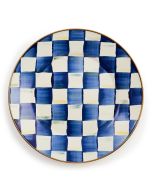 image shows MacKenzie-Childs Royal Check 10" Dinner Plate against a blank, white background
