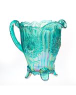 Mosser Glass Dahlia 48oz Pitcher | Teal Carnival
