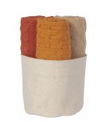 Now Designs Mercantile Dishcloths Gift Basket (Set of 3) | Spice