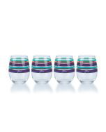 Fiesta® 15oz Stemless Glassware (Set of 4) | Desert Stripes