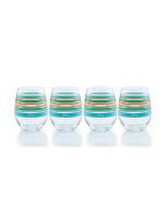 Fiesta® 15oz Stemless Glassware (Set of 4) | Rainbow Radiance
