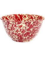Crow Canyon Large Serving/Salad Bowl | Burgundy & Cream