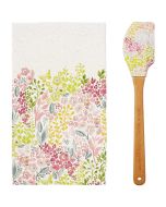 C.R. Gibson Kitchen Dish Towel + Spatula Gift Set | Watercolor Garden