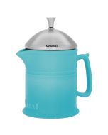 image shows Chantal 16oz French Press | aqua against a blank, white background