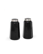 Mosser Glass Panel Salt and Pepper Shakers - Black Raspberry