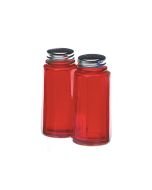 Mosser Glass Panel Salt and Pepper Shaker Set - Red 
