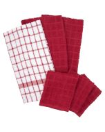image shows Ritz 6-Piece Premium Kitchen Towel & Dish Cloth Set | Graphite against a blank, white background