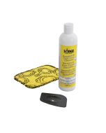 image shows Lodge Enameled Cast Iron Care Kit against a blank, white background