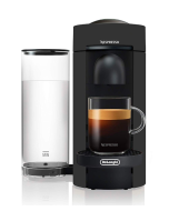 Nespresso Vertuo Plus Pod Capsule Coffee & Espresso Maker with Aeroccino by De'Longhi | Limited Edition Black Matte
