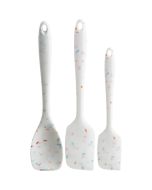 Trudeau White Confetti Silicone Spatulas - Set of 3