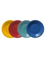 image shows Fiesta® 4-Piece 9" Classic Rim Luncheon Plates Set | Vibrant against a blank, white background
