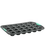 image shows Trudeau Silicone 24-Count Muffin Pan | Grey against a blank, white background