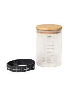 image shows Nutrimill Glass Sourdough Starter Jar | 1 Pint against a blank, white background