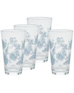 image shows Fiesta® 16oz Cooler Glasses (Set of 4) | Botanical Floral  against a blank, white background