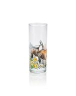 "Caprine Caper" Baby Goat Drinking Glass (Front)