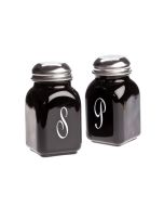 Mosser Glass Monogram Salt & Pepper Set | Black
